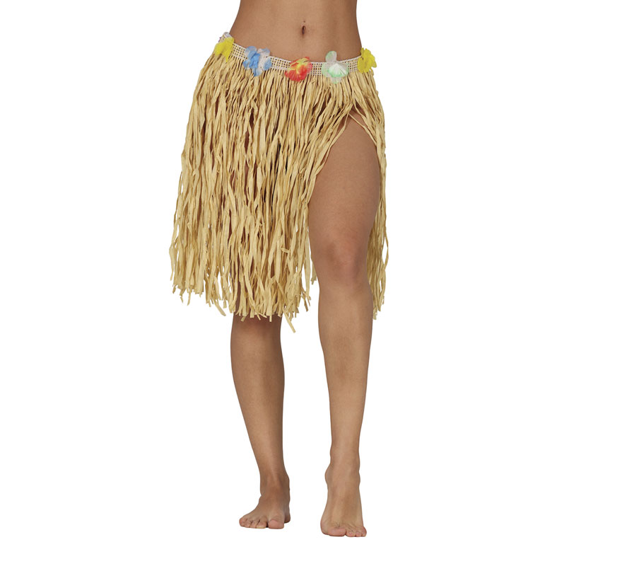 Falda Hawaiana de paja de 40 cm adulta-B