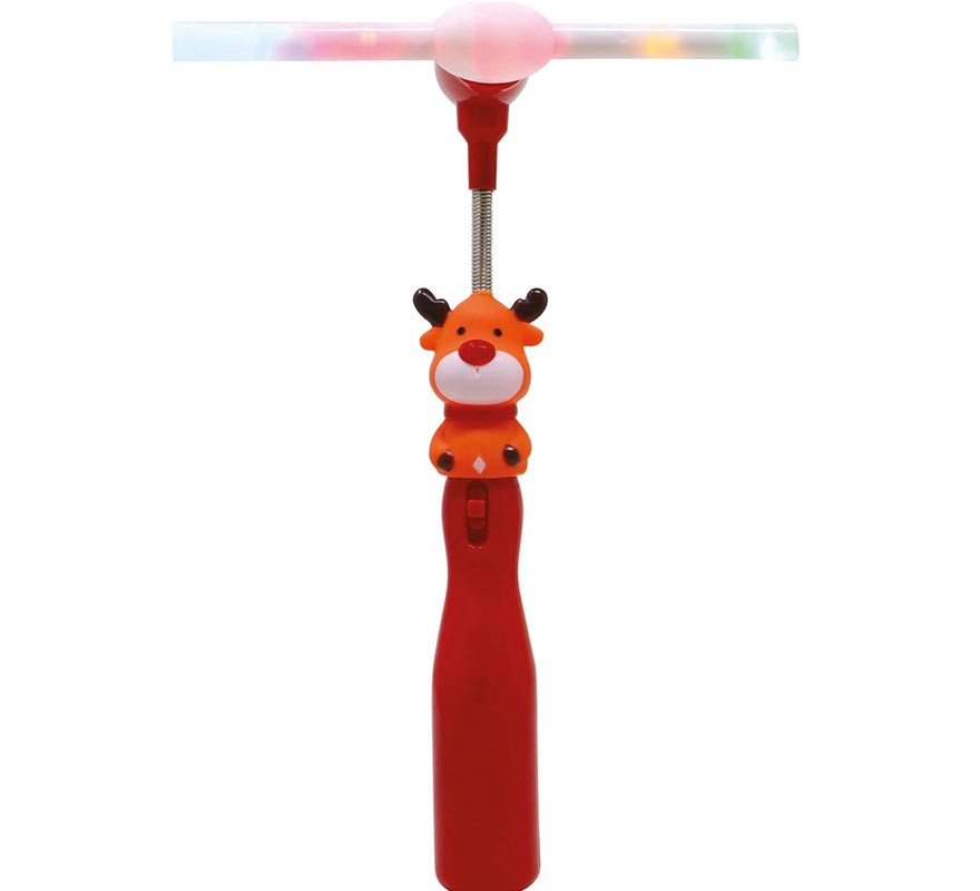 Reindeer figure with fan wands and 32 cm LEDs-B