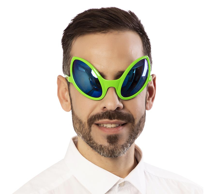 Gafas de Alien azul y verde-B
