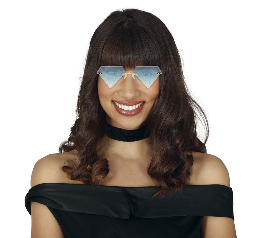 Gafas de Diamantes azul adulto-B