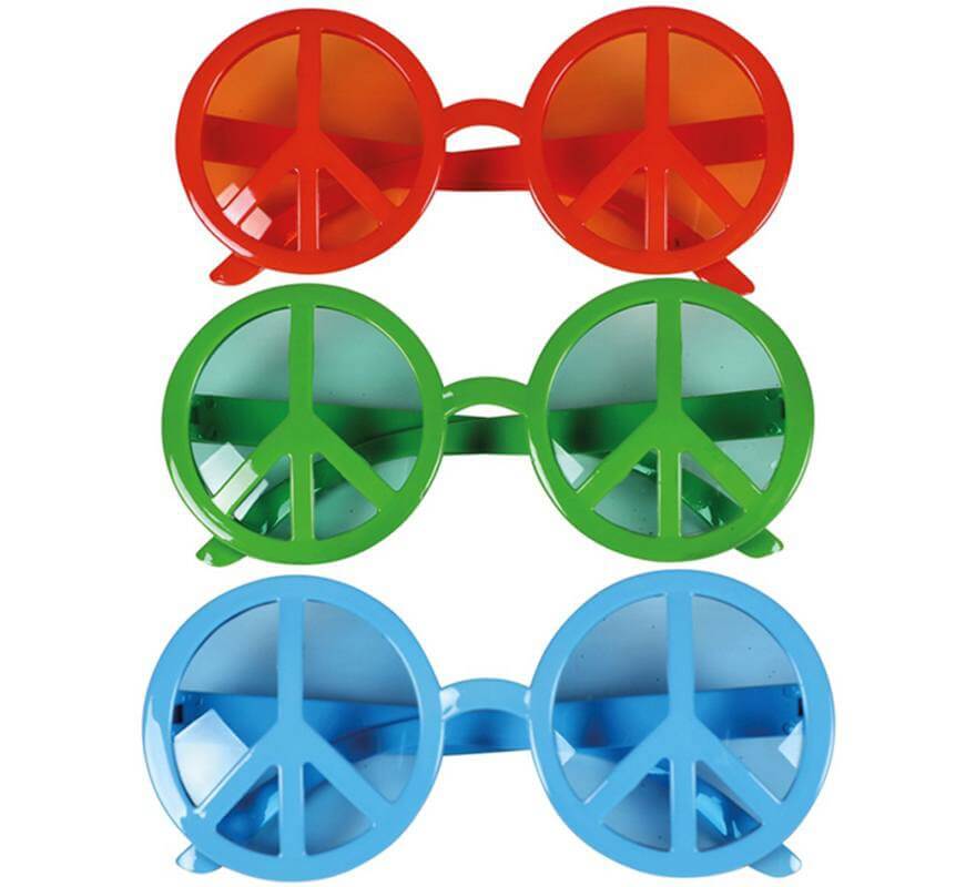 Gafas Hippie de la Paz en 3 colores surtidos-B