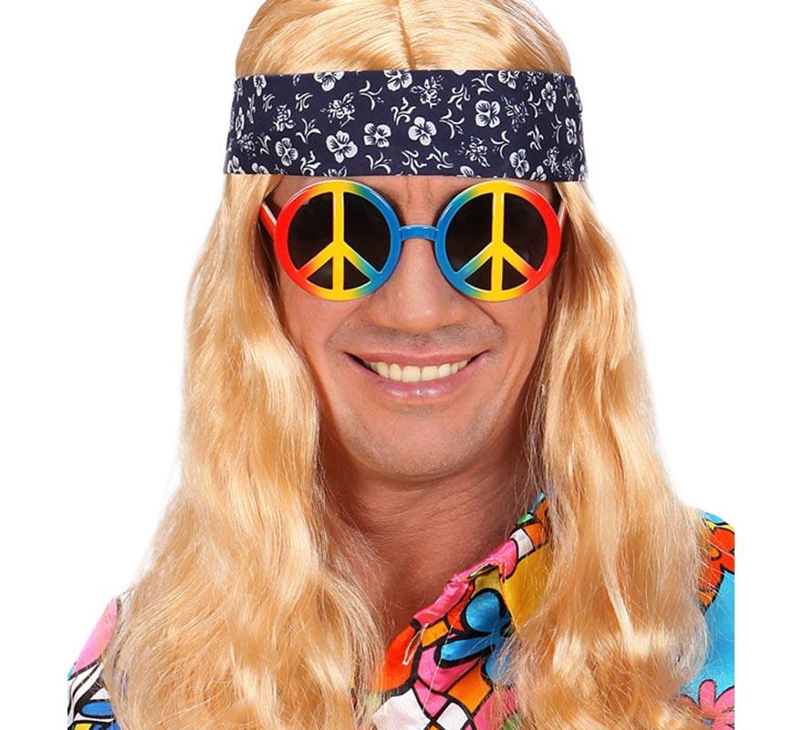 Óculos de Paz Hippie Multicoloridos-B