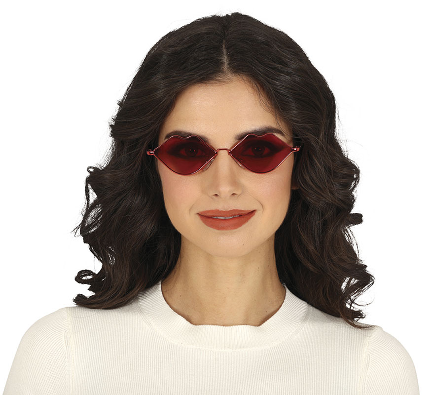 Gafas Metálicas Labios rojos adulto-B