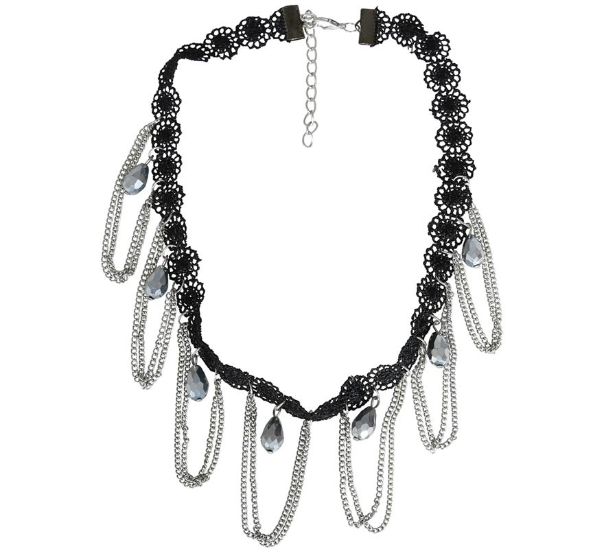 Silver stone choker-B