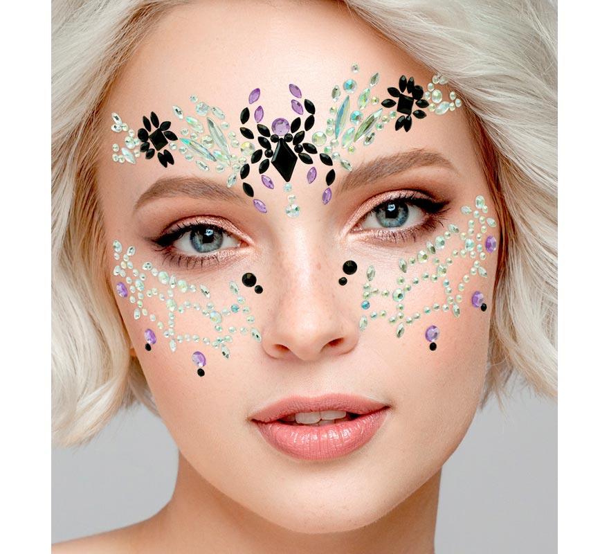 Gemas Faciales Adhesivas de Viuda Negra-B