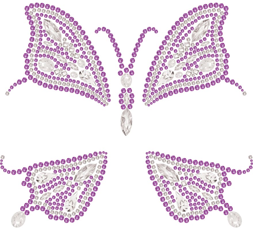 Glitter Face Mariposa rosa-B