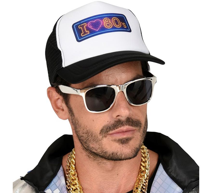 80s 'I Love 80s' Cap for Adults-B