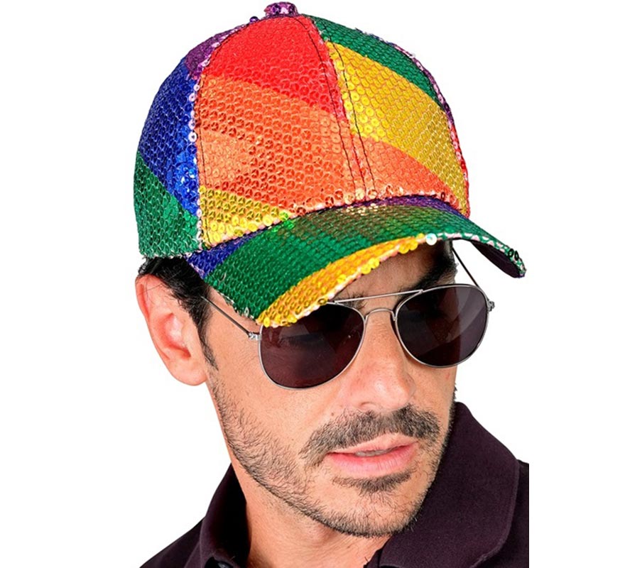 Rainbow Cap with Sequins-B
