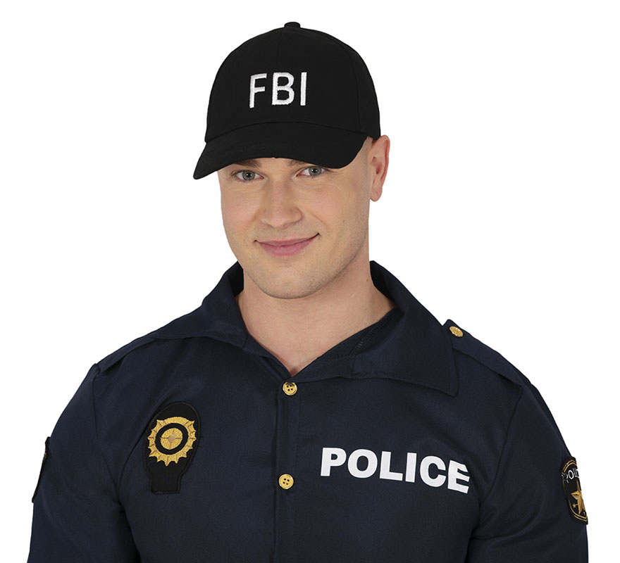 Gorra de FBI negra adulto-B