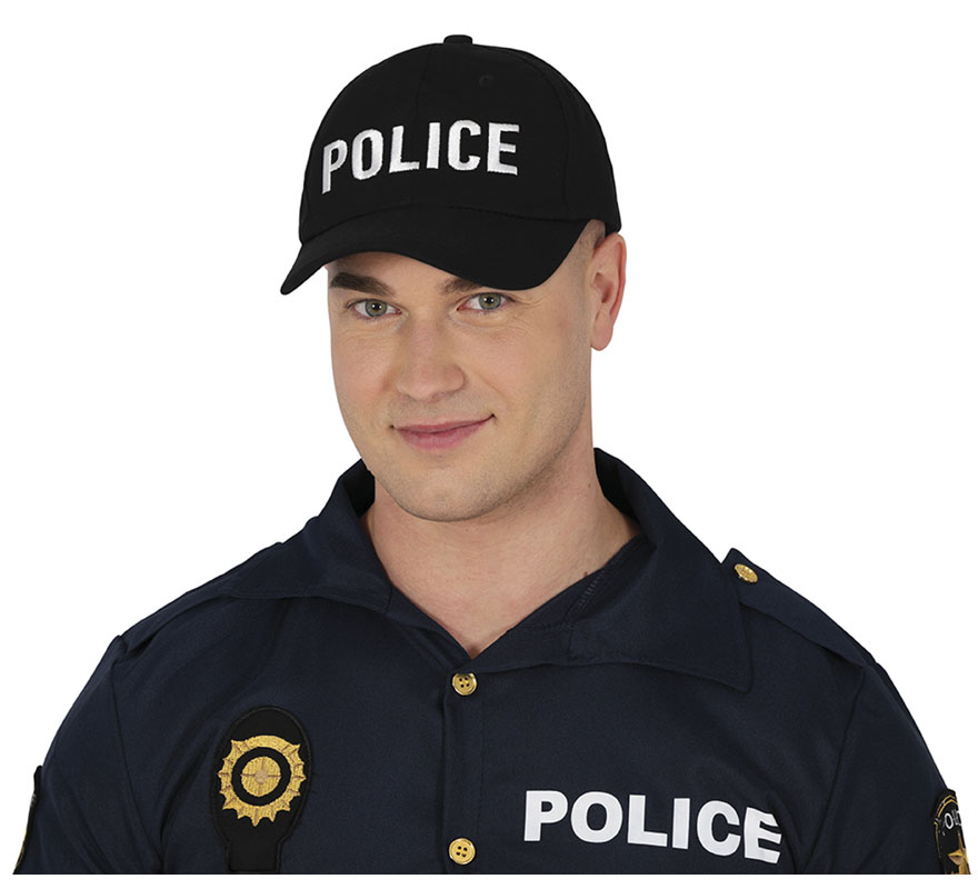 Gorra de Police negra adulto-B