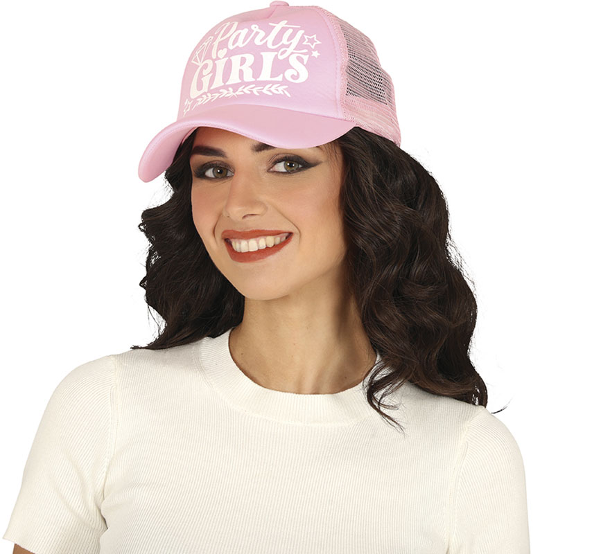 Gorra Party Girls rosa suave adulto-B