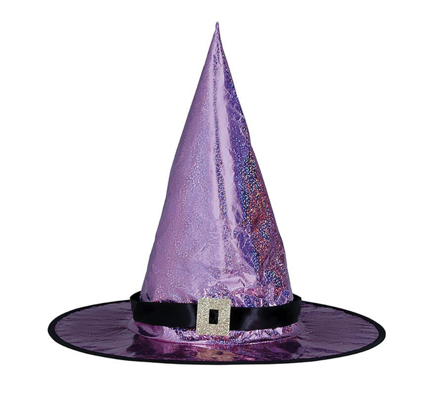 Cappello da strega con iride rosa-B
