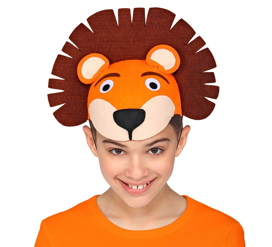 Cappello da leone in feltro per bambini-B