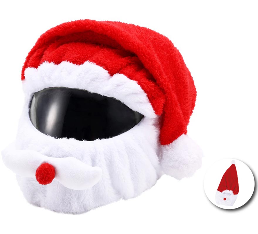 Gorro de Papá Noel para Cascos de Moto integrales-B