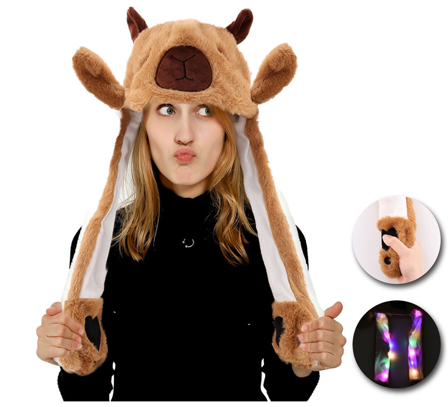 Gorro Orejas Capibara con Movimiento y luz-B