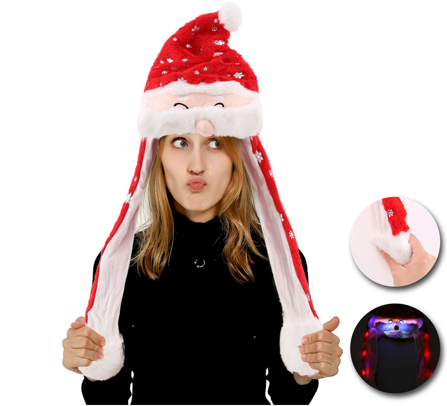 Gorro Orejas Papá Noel Copitos con Movimiento con luz-B