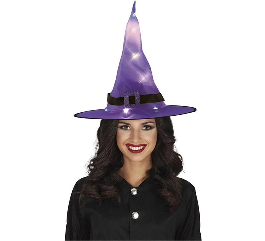Vários chapéus de bruxa com luz-B