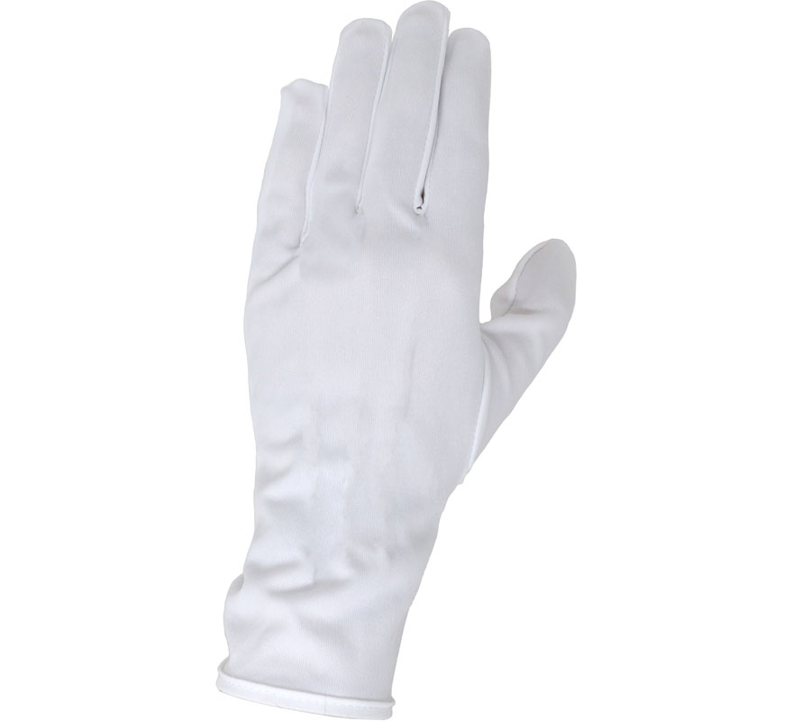 Guantes con Botón blancos de 24 cm-B