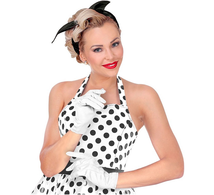 Gants courts blancs, grande taille-B