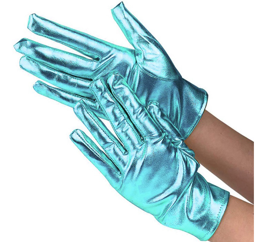 Kurze Handschuhe für Erwachsene in verschiedenen Metallic-Farben-B