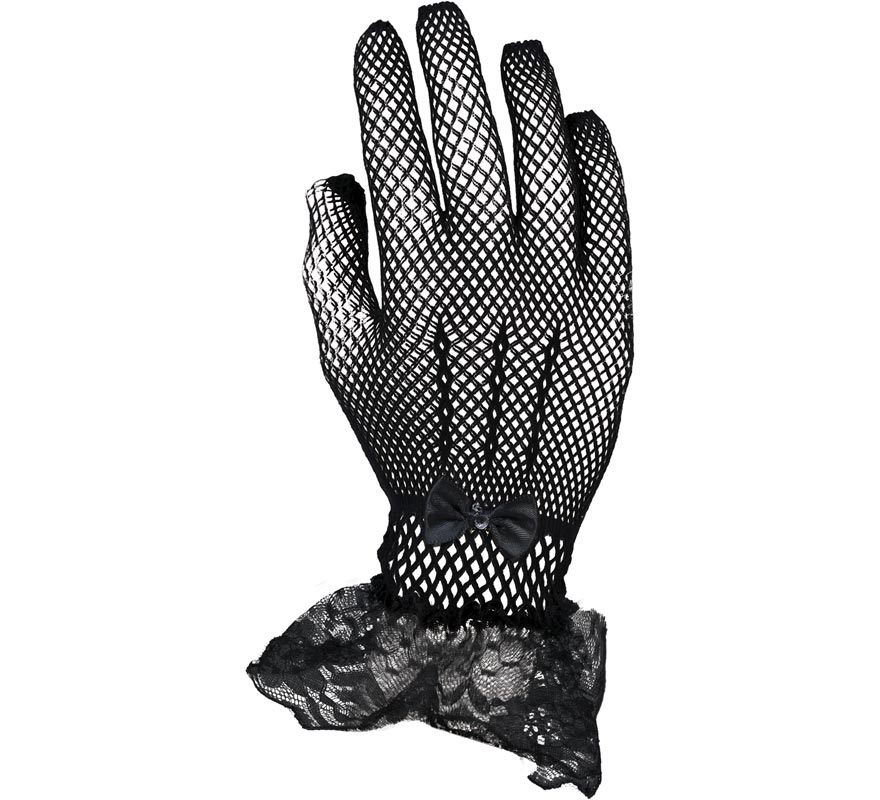 Guantes de Encaje negros adultos-B