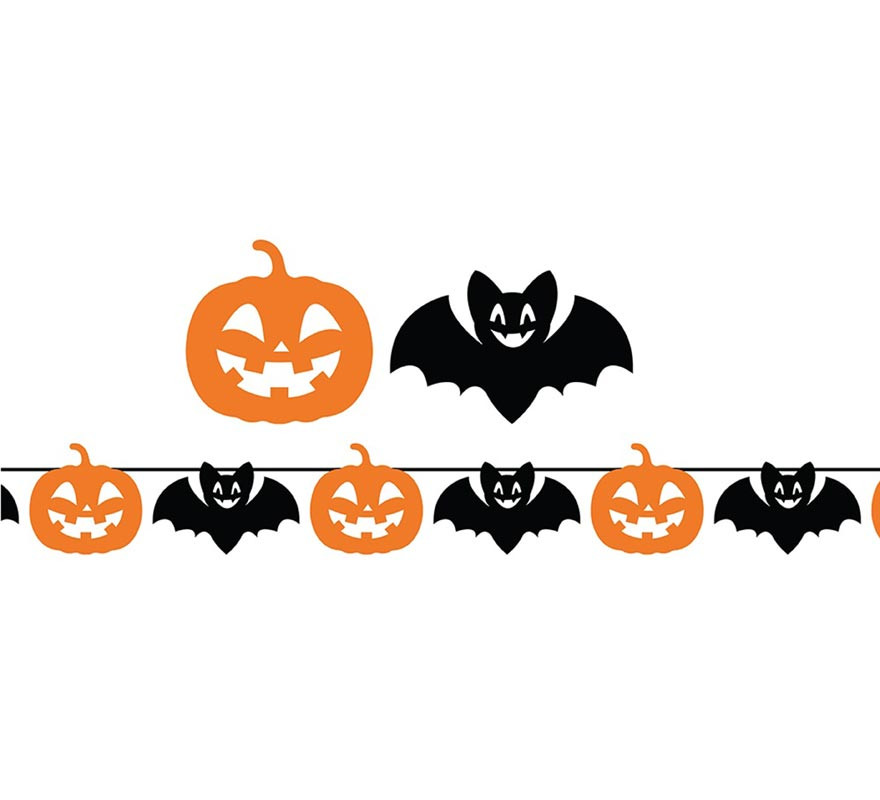 Bat and Pumpkin Garland-B