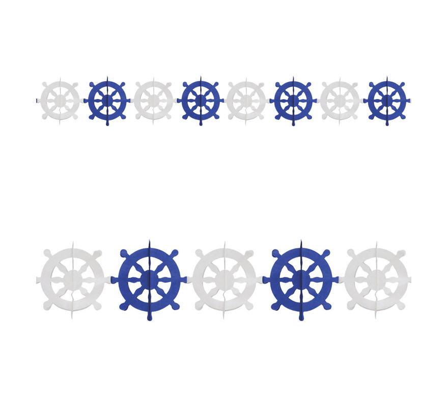 Girlande aus blauem Ruder von 3 Metern-B