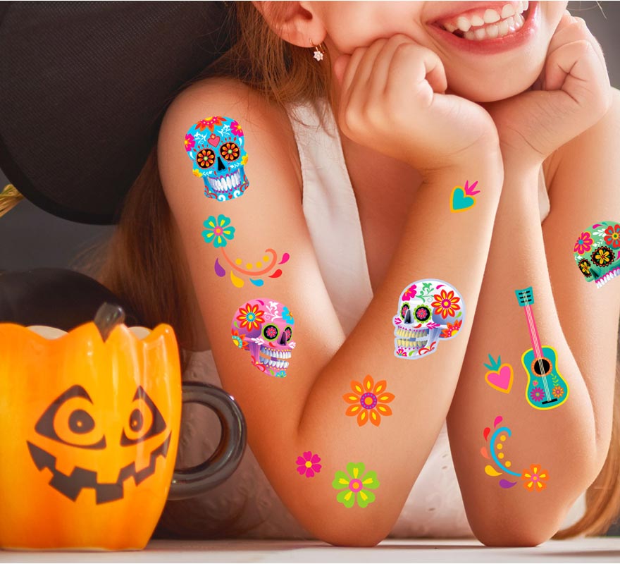 Folha de tatuagem de Catrinas-B