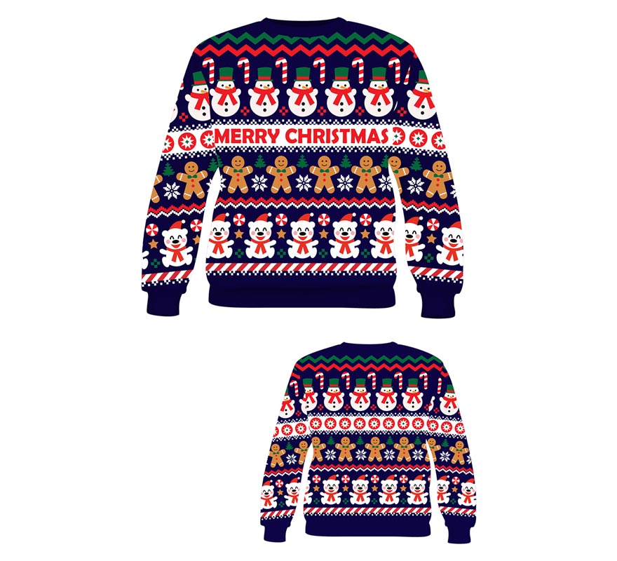 Jersey Navidad Muñeco de Nieve para mujer-B