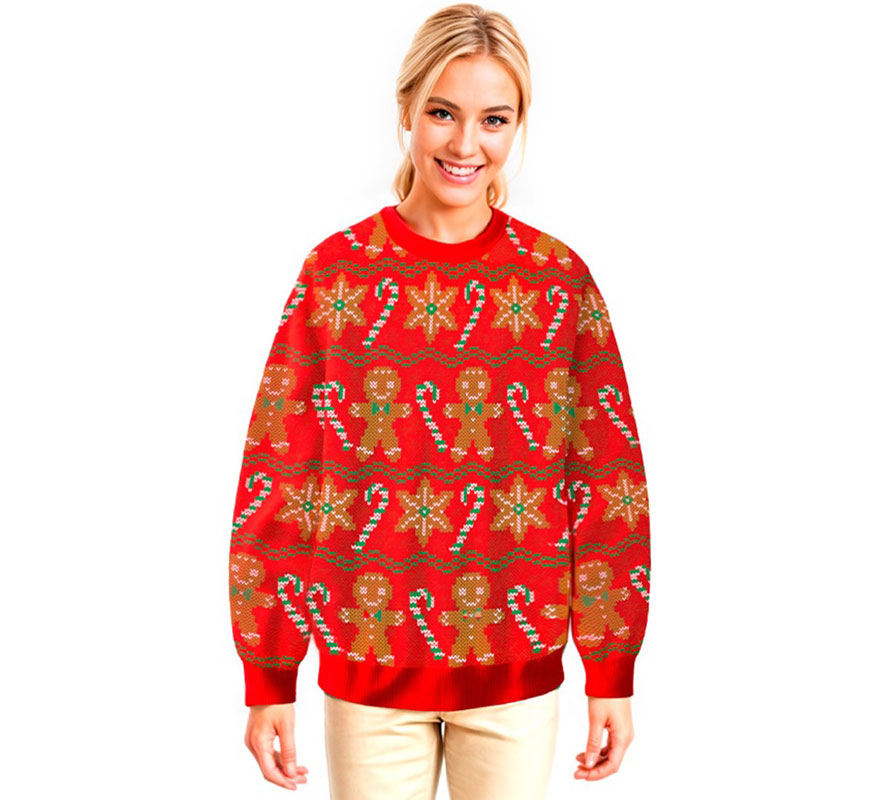 Jersey Navideño Galletas de Jengibre para adulto-B