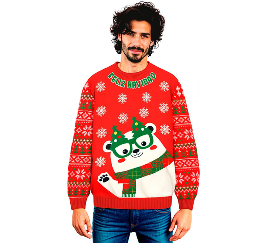 Jersey Navideño Osito Polar para adulto-B