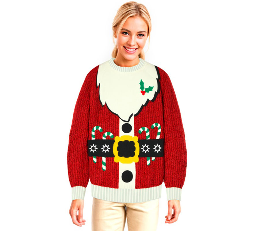 Jersey Navideño Papá Noel para adulto-B