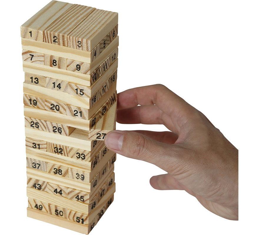 Juego de Equilibrio Bloques de madera y 4 Vasitos-B