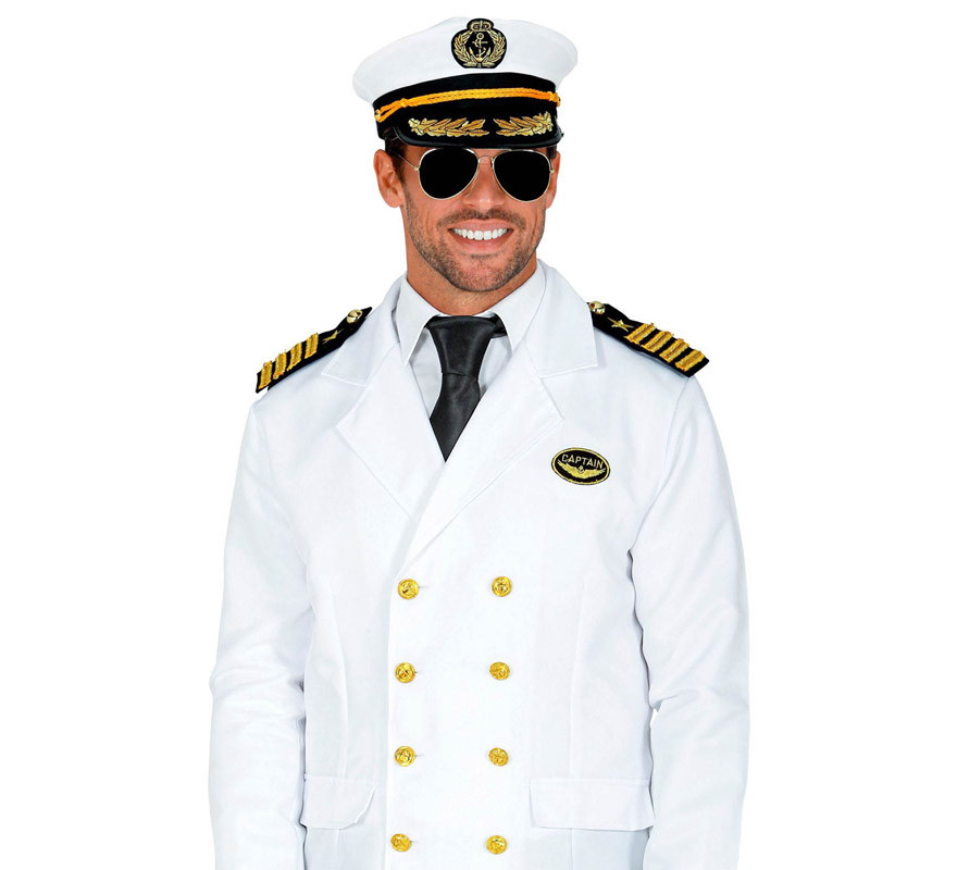 Marine Captain Kit : casquette, lunettes et boucles de grade-B