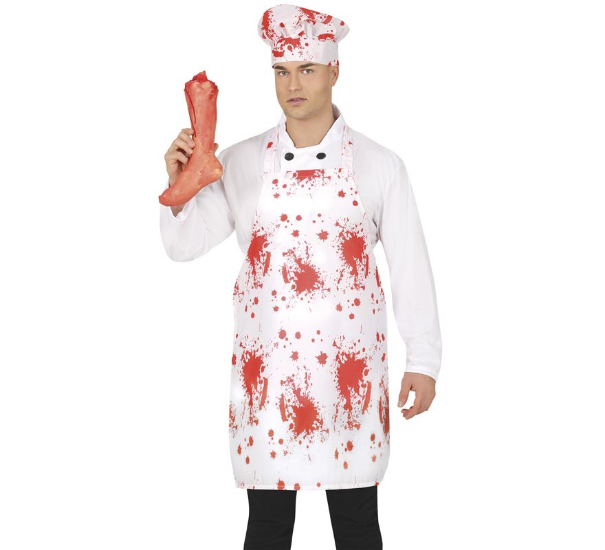 Chef's Kit: Hat and Apron with Blood 55x70 cm-B