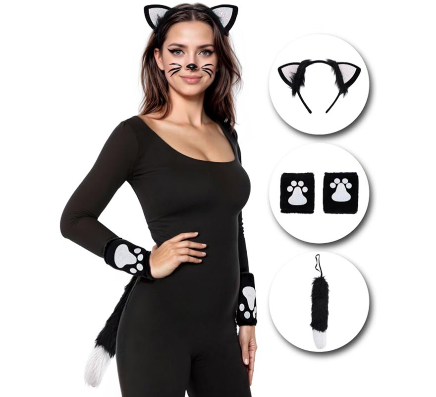 Kitten Kit: Headband, Wristbands and Tail-B Kitten Kit: Headband, Wristbands and Tail-B