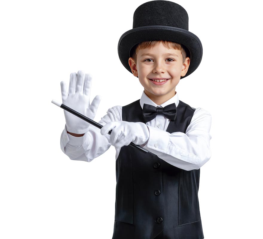 Kit de Mago infantil: Sombrero, Guantes y Varita-B