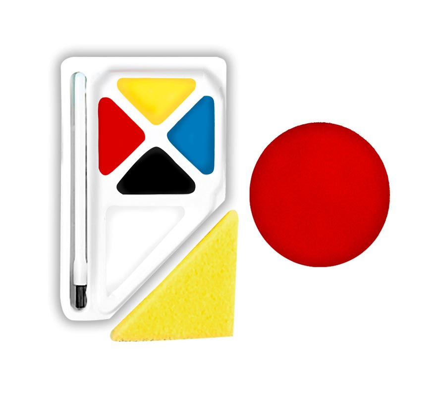 Kit de maquiagem de palhaço com nariz-B