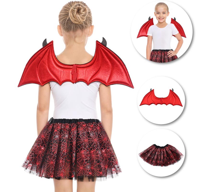 Red Bat Kit for Kids: Tutu and Wings-B