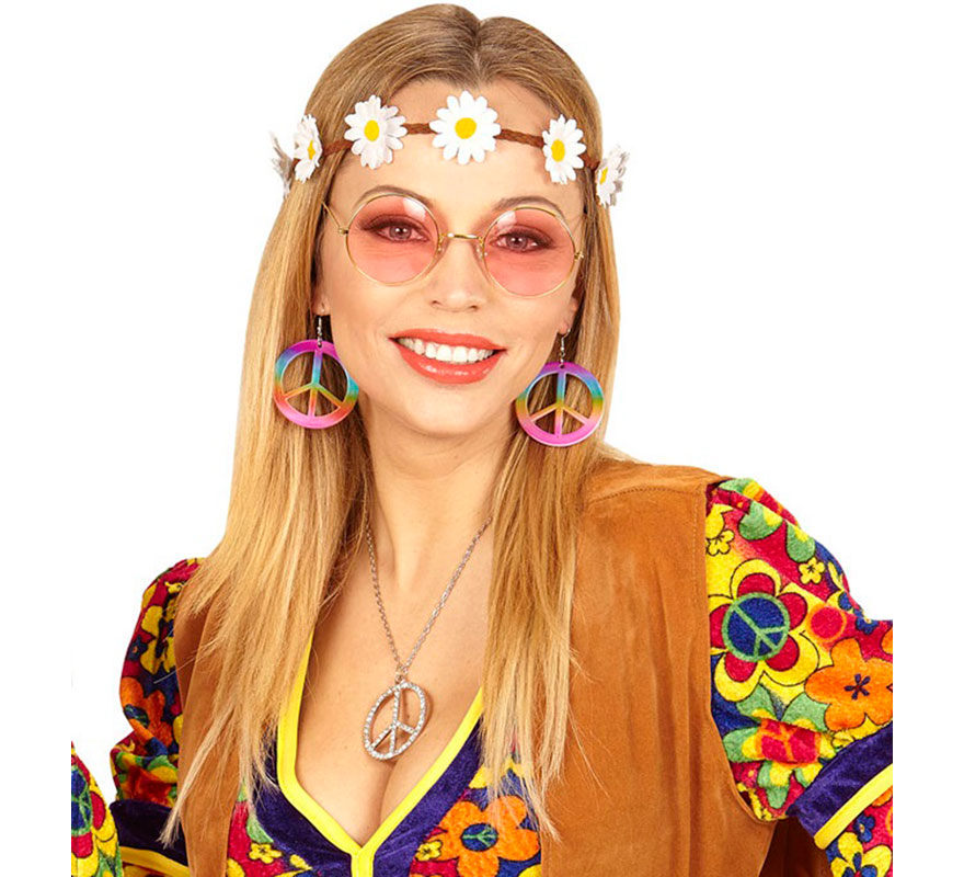 Kit Hippie: collana, orecchini e occhiali-B