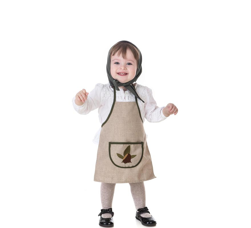 Kit o Disfraz de Castañera Beige Hojas-Castaña para bebé-B