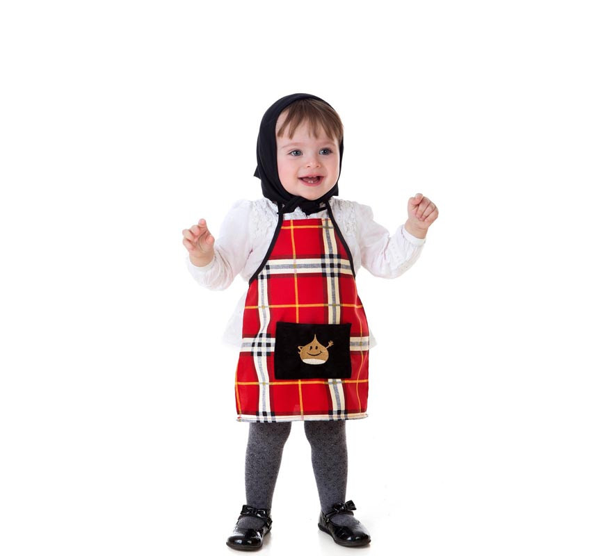Kit ou Costume Chestañera à Carreaux Rouges pour bébé-B