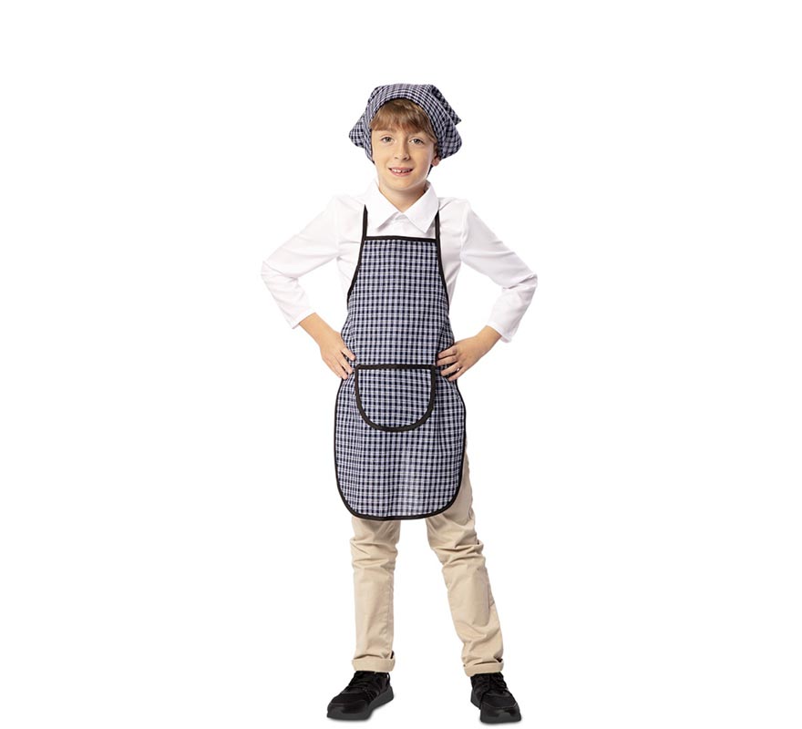 Chestnut Seller Costume Kit for Kids: Scarf and Apron-B