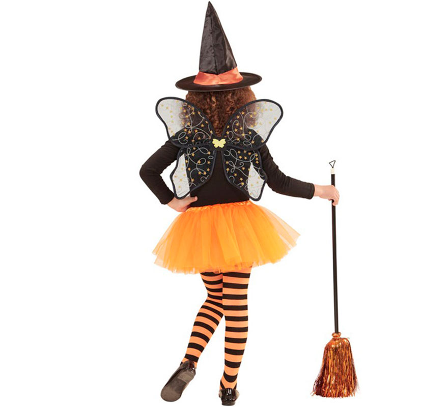 Witch Fairy Costume Kit for Girls: Tutu, Wings and Hat-B Witch Fairy Costume Kit for Girls: Tutu, Wings and Hat-B