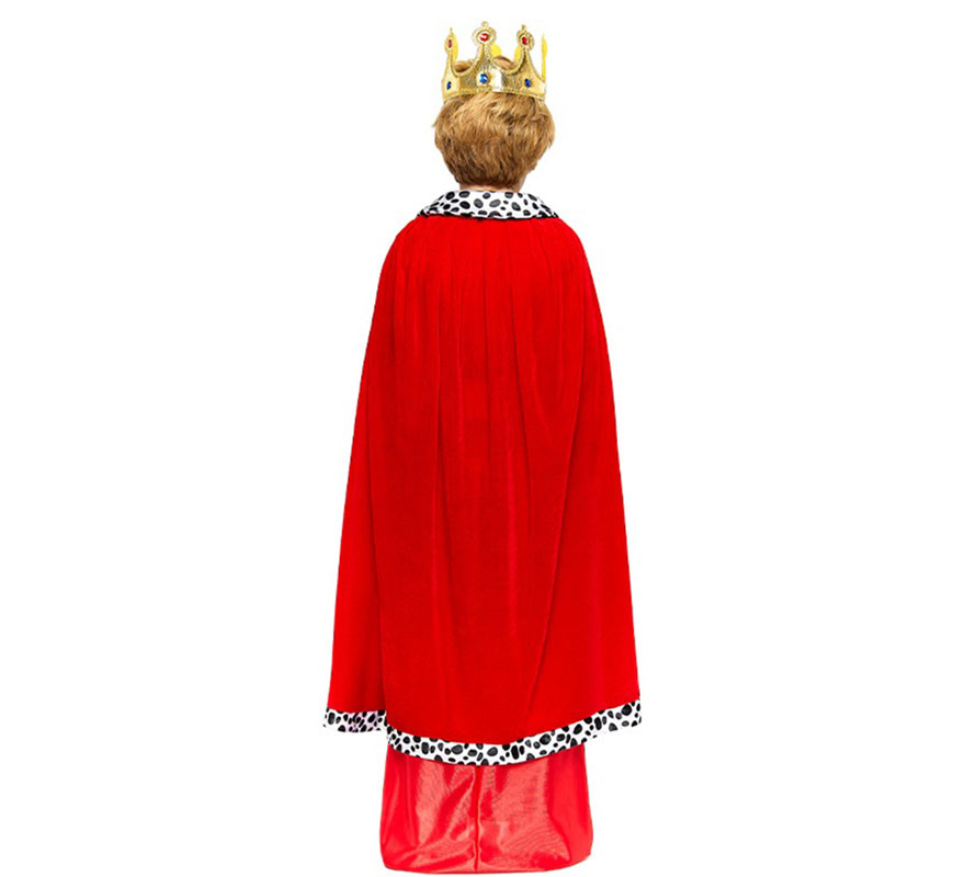 Kit Rey Mago rojo Infantil: Capa y Corona-B
