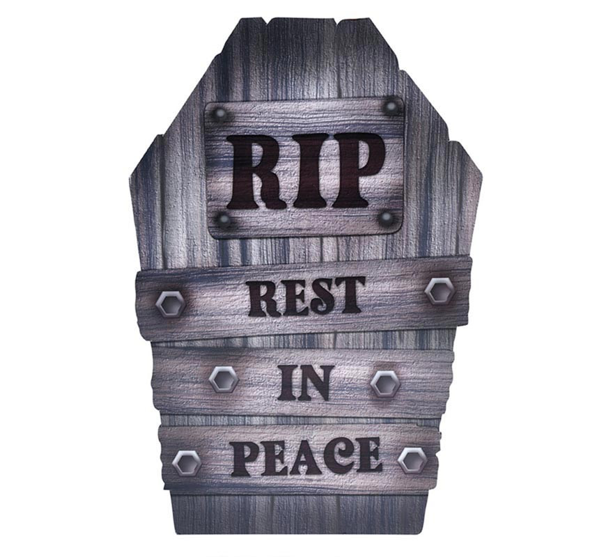'Lápida Cementerio plástico 'Rest in Peace'' de 56 cm'-B