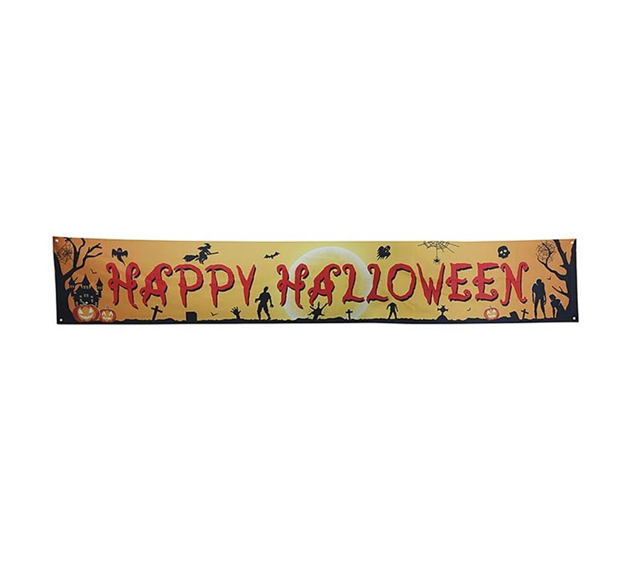 Schild „Happy Halloween“ 290x50 cm aus Stoff-B