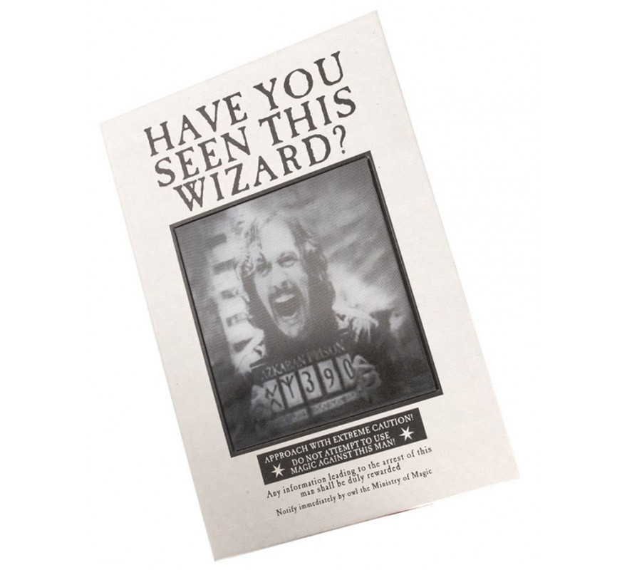 Libreta 3D Harry Potter Sirius Black Wanted-B