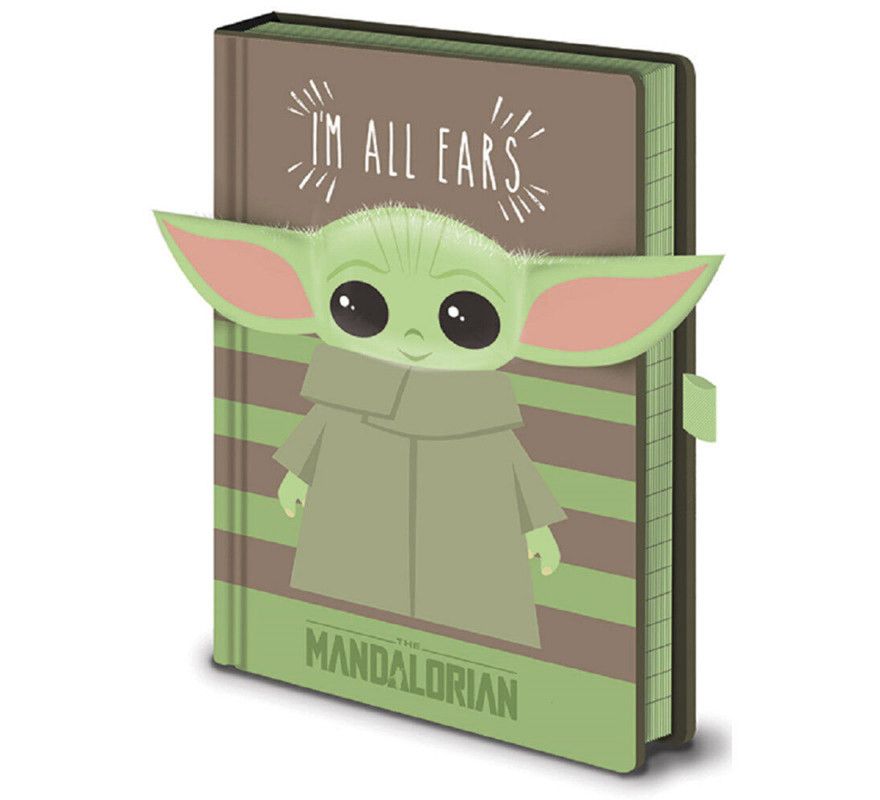 Caderno A5 Baby Yoda As Orelhas Mandalorianas-B