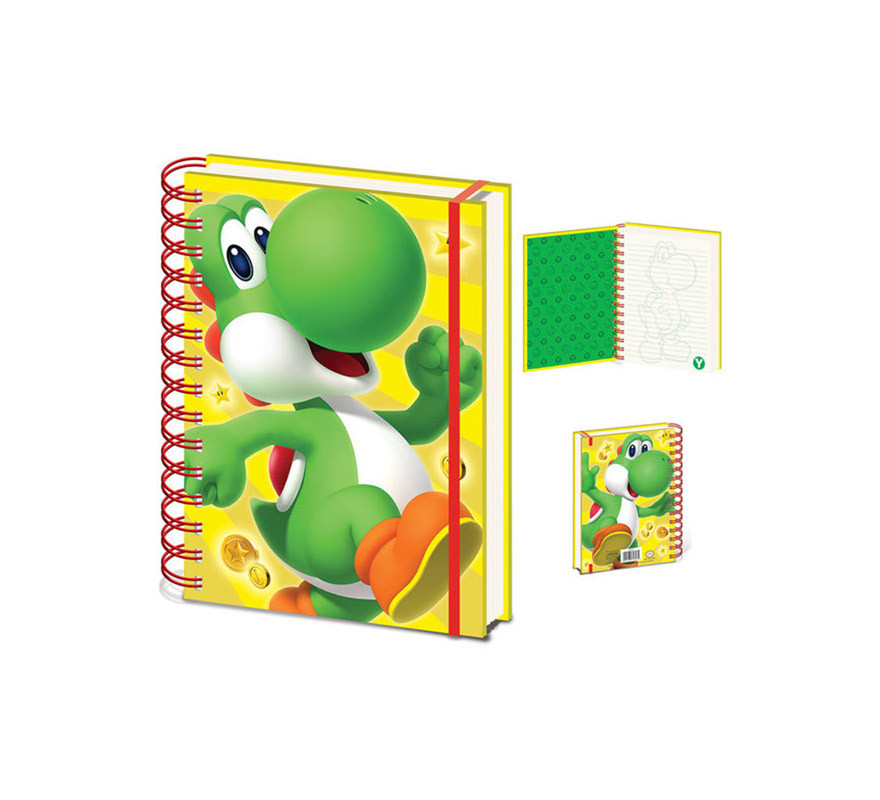 Libreta Cuaderno A5 Yoshi Super Mario Bros-B